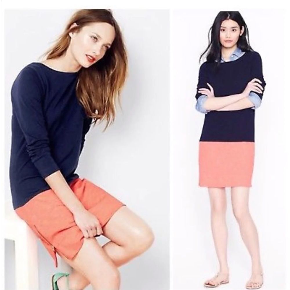 J. Crew Maritime Cotton Color Block Dress XS